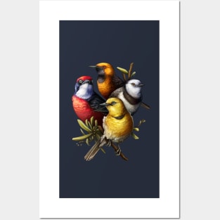 Australian Birds Epthianura Chats Posters and Art